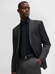 BOSS Black Slim Fit Stretch Poplin Shirt - Image 5 of 6