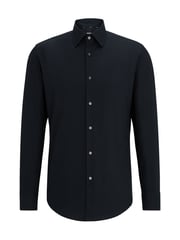 BOSS Black Slim Fit Stretch Poplin Shirt - Image 6 of 6