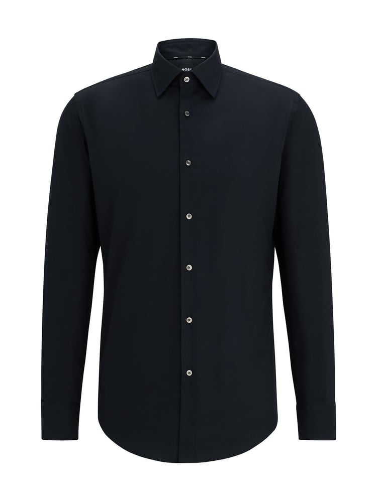 BOSS Black Slim Fit Stretch Poplin Shirt - Image 6 of 6