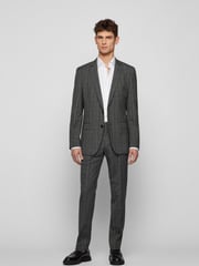 BOSS White Slim Fit Stretch Poplin Shirt - Image 3 of 6