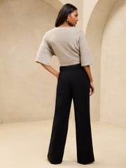 Lipsy Black Premium Wide Leg Trousers - Image 4 of 4
