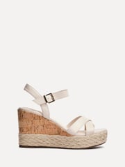 Linzi Natural Lilia Cork Wedges With Rope Detail - Image 2 of 5