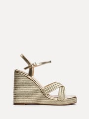 Linzi Gold Nikki Cross-Over Front Strap Wedges - Image 2 of 5