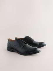 Black Leather Toecap Shoes - Image 1 of 5