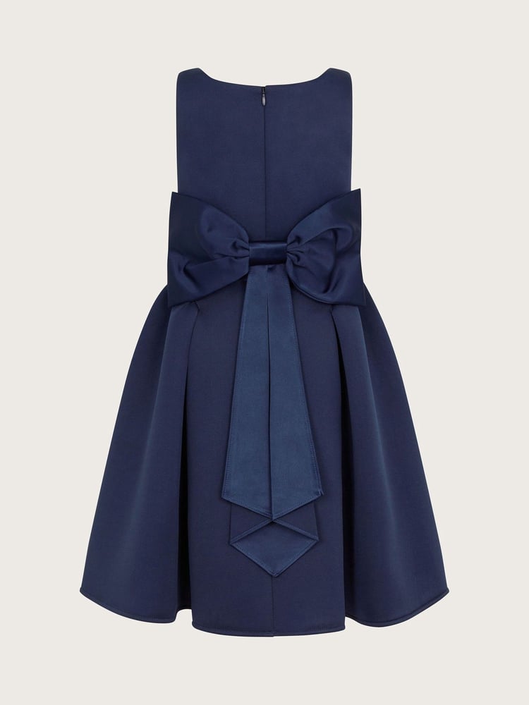 Monsoon Blue Molly Scuba Bow Bridesmaid Dress - Image 2 of 3