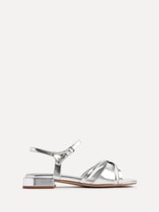 Linzi Silver Zenna Strappy Mini Heeled Sandals - Image 2 of 5