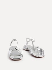 Linzi Silver Zenna Strappy Mini Heeled Sandals - Image 3 of 5