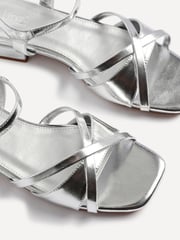 Linzi Silver Zenna Strappy Mini Heeled Sandals - Image 4 of 5