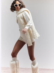 River Island Cream Bow Pearl Crew Neck Jumper - Image 2 of 6