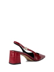 Dune London Red Contact Branded Block Slingback Court Heels - Image 4 of 6