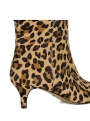 Dune London Animal Standard Fit Smooth Kitten Heel Point Knee-High Boots - Image 6 of 6