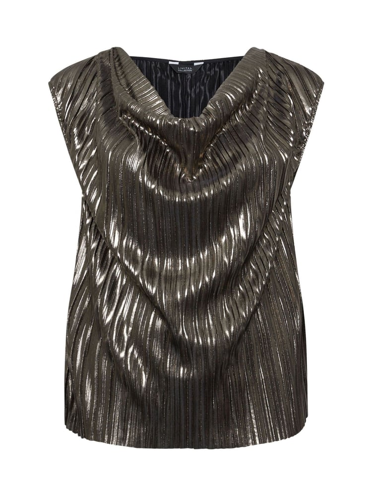 Yours Curve Gold Limited Cowl Neck Vest - Image 5 of 5