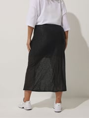 Yours Curve Black Limited Leopard Print Fishtail Skirt - Image 3 of 5