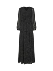 Long Tall Sally Black Chiffon Spot Tiered Maxi Dress - Image 5 of 5