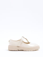 River Island Cream Girls Patent Mary Jane Shoes - Image 1 of 5