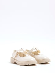 River Island Cream Girls Patent Mary Jane Shoes - Image 2 of 5