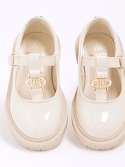 River Island Cream Girls Patent Mary Jane Shoes - Image 5 of 5