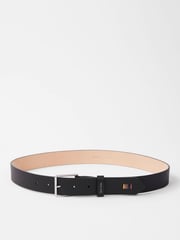 PS Paul Smith Leather Signature Stripe Stiching Detail Black Belt - Image 2 of 4