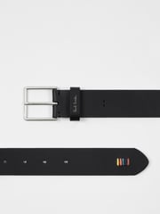 PS Paul Smith Leather Signature Stripe Stiching Detail Black Belt - Image 3 of 4