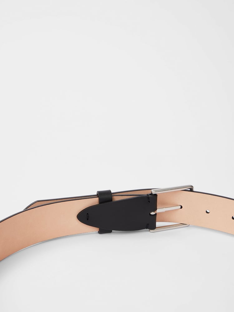PS Paul Smith Leather Signature Stripe Stiching Detail Black Belt - Image 4 of 4
