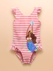 Joules Splash Pink/Cream Pack of Two Swimsuits - Image 3 of 9