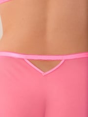 Bright Pink High Leg Premium Embroidery Knickers - Image 4 of 7