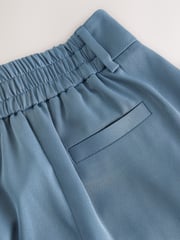 Blue Satin Wide Leg Elastic Back Trousers - Image 3 of 3