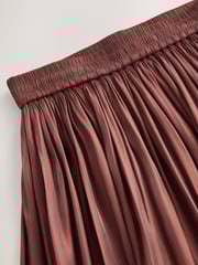 Pink Glossy Satin Metallic Midi Skirt - Image 7 of 8