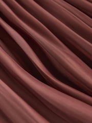 Pink Glossy Satin Metallic Midi Skirt - Image 8 of 8