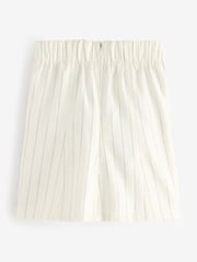 Black/White Striped Bandeau Top with Linen - Image 5 of 7