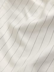 Black/White Striped Bandeau Top with Linen - Image 6 of 7