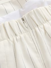 Black/White Striped Bandeau Top with Linen - Image 7 of 7