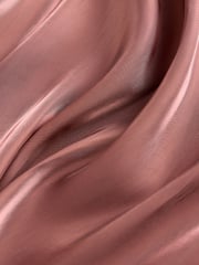 Pink Glossy Satin Metallic Scoop Neck Top - Image 6 of 7