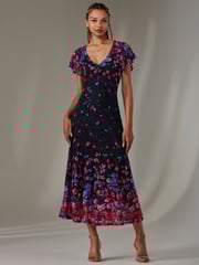 Jolie Moi Pink Cap Sleeve Lace Maxi Dress - Image 1 of 6