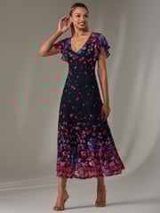 Jolie Moi Pink Cap Sleeve Lace Maxi Dress - Image 6 of 6