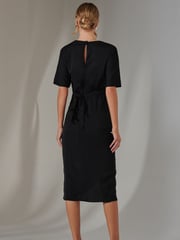 Jolie Moi Black Front Knot Bodycon Dress - Image 2 of 6