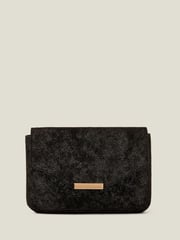 Accessorize Black Leather Envelope Clutch Bag - Image 2 of 3