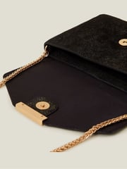 Accessorize Black Leather Envelope Clutch Bag - Image 3 of 3