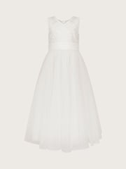 Monsoon White Bernadette Tulle Maxi Dress - Image 1 of 3