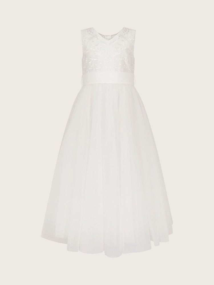 Monsoon White Bernadette Tulle Maxi Dress - Image 1 of 3