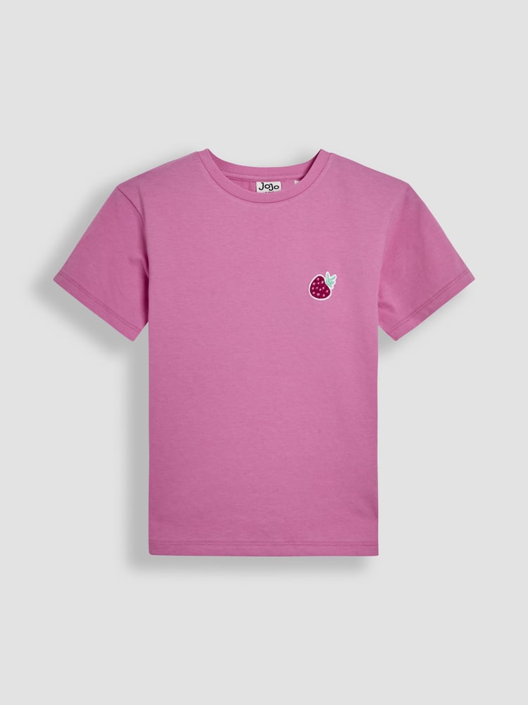 JoJo Maman Bébé Pink Good Vibes Graphic Classic Crew Neck T-Shirts 2 Pack - Image 2 of 4