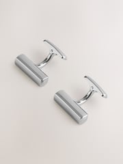 Silver Tone Bar Cufflinks - Image 1 of 2