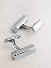 Silver Tone Bar Cufflinks - Image 2 of 2