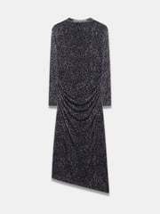 Mint Velvet Grey Animal Print Mesh Midi Dress - Image 4 of 4