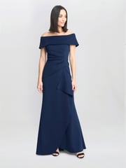Gina Bacconi Blue Carla Off The Shoulder Maxi Dress - Image 1 of 5