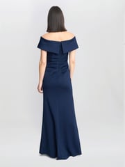 Gina Bacconi Blue Carla Off The Shoulder Maxi Dress - Image 2 of 5