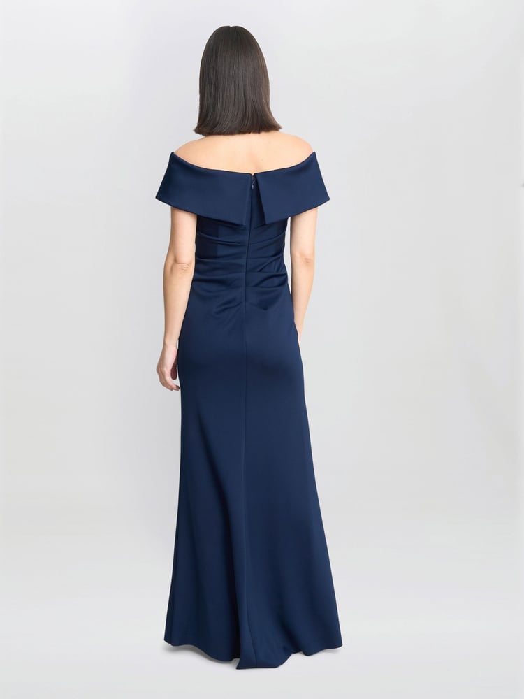 Gina Bacconi Blue Carla Off The Shoulder Maxi Dress - Image 2 of 5