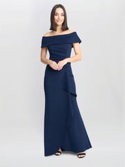 Gina Bacconi Blue Carla Off The Shoulder Maxi Dress - Image 3 of 5