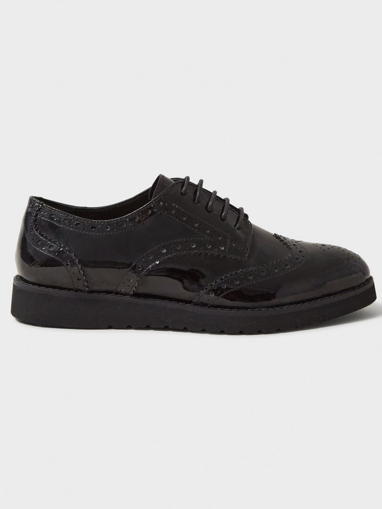 Crew Clothing Black Sophie Brogues - Image 2 of 4