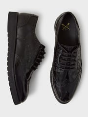 Crew Clothing Black Sophie Brogues - Image 3 of 4